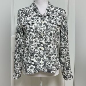 Christopher & Banks Floral Stretch Jacket - Size Medium.
